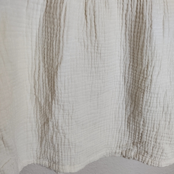 madewell Smocked Swing Top sz S cream - Picture 4 of 9